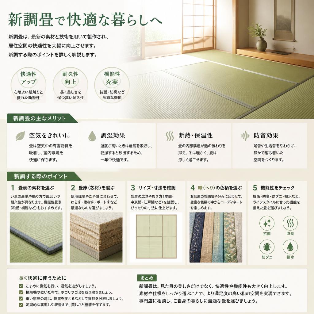 3. 新調畳のメリット