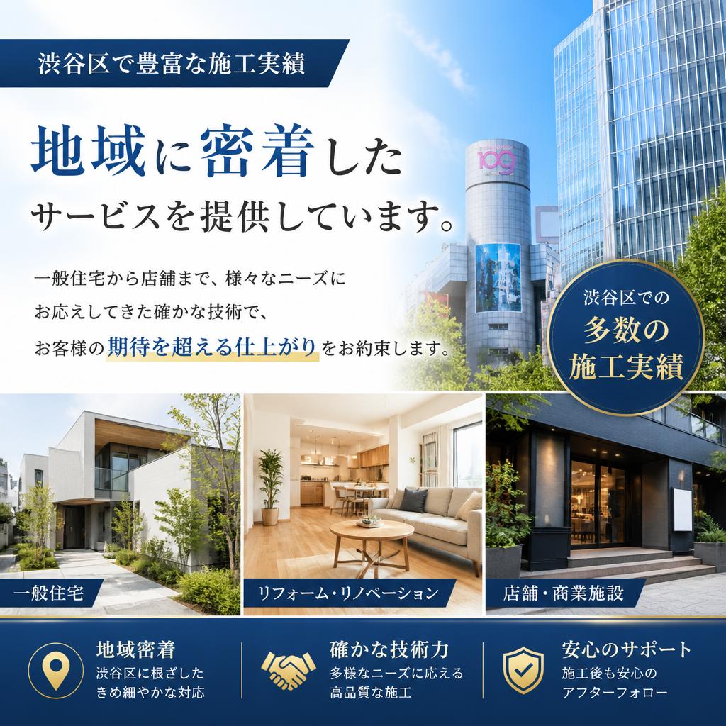渋谷区での施工実績
