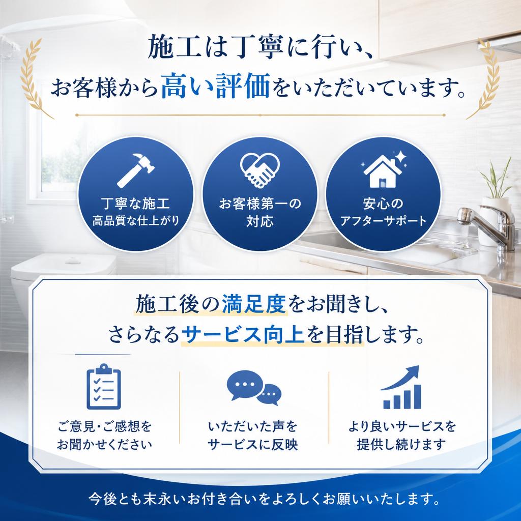 施工手順とお客様の声