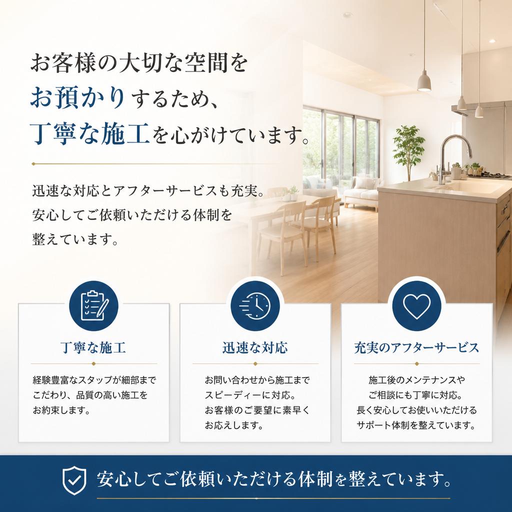 特長2: 丁寧で迅速なサービス